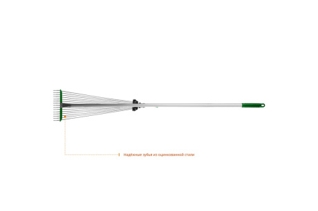 Купить Грабли 39640 РВ-15 веерные с алюм.черенком  рег  длина 1180 мм РОСТОК фото №4