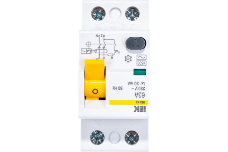 Купить АВТОМАТ ИЕК  УЗО  ВД1-63 2Р 63А/30мА  MDV10-2-063-030 фото №4