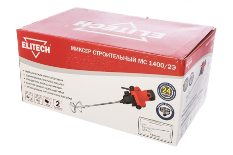 Купить Миксер ELITECH МС 1400/2Э 1400W; 0-760об/мин; 1 насадка 140мм фото №6