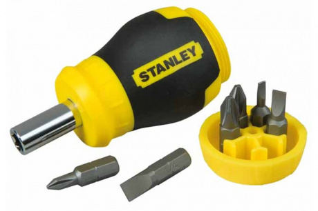 Купить Отвертка STANLEY MULTIBIT STUBBY с 6-тью вставками     0-66-357 фото №1